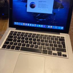 Apple MacBook Pro 13 inch MID 2012 model A1278 intel core i5 processor 8gb ram 256gb SSD running latest Mac OS CATALINA good overall condition good battery and charger NO OFFERS