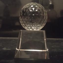 Glass cut crystal style golf ball ornament or cool paper weight Glass cut crystal style golf ball.