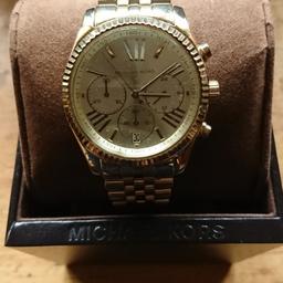 Michael Kors Beautiful Gold MK5556 Lexington Ladies Watch
**BRAND NEW,TAGS**
BOX
LITTLE MK BOOKLET
UNWANTED GIFT FROM EX!! 
Gold Face & Gold Strap!!
Links Can Be Taken Out!
Price: £70
OPEN TO REASONABLE OFFERS!!
Collection only!! Sorry

 Please Message Me If Any Questions.
Thank You

⛔ NO TIME WASTERS PLEASE!!⛔