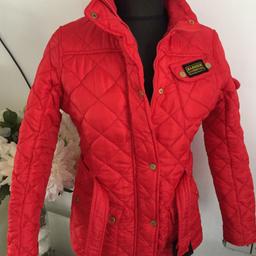 Ladies red Barbour jacket in size 10 Good clean condition £8