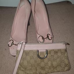 gucci heels & clutch bag all real & genuine unfortunately I dont like patterns anymore quick sale.
