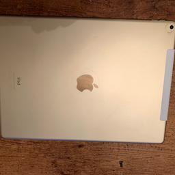 iPad Pro 128 GB Wi-Fi and Cellular open to all networks in gold colour no dents or scratches screen protector fitted reason for sale have had a upgrade there is a very very faint crack on screen you cannot see it when in use it does not affect the I pad pro in any way 12.9 inch screen size