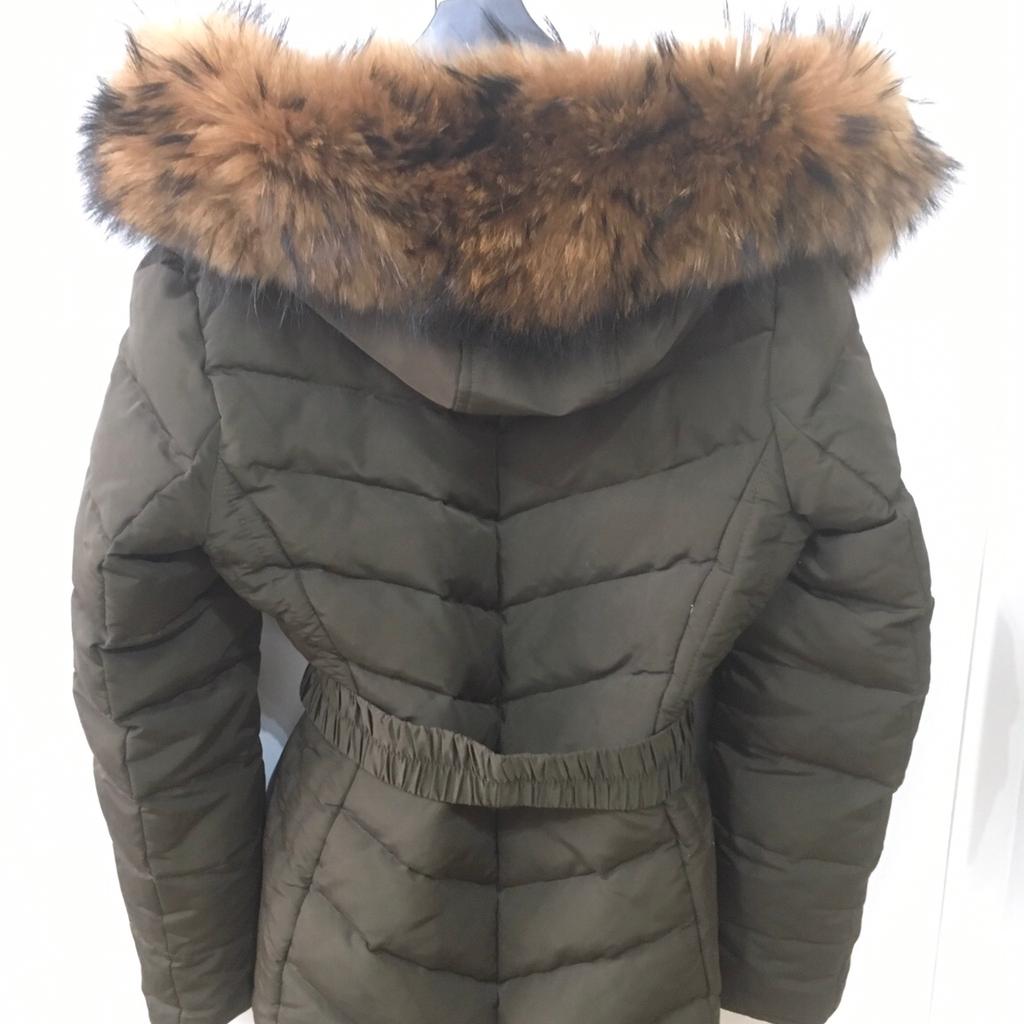 Attentif coat fur hood hot sale