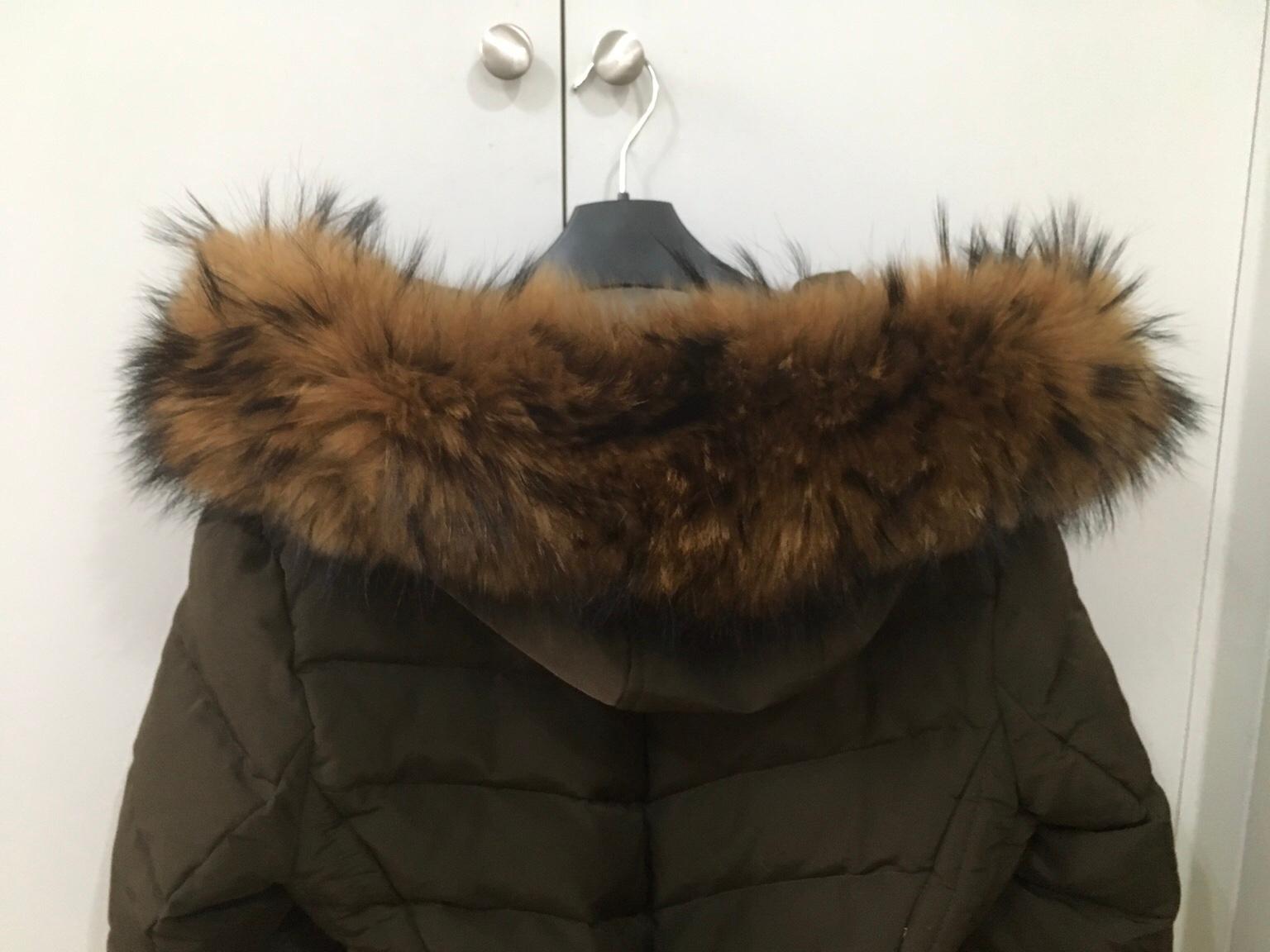 Attentif Paris Raccoon Fur Hood Parka L In London Borough Of Sutton For For Sale