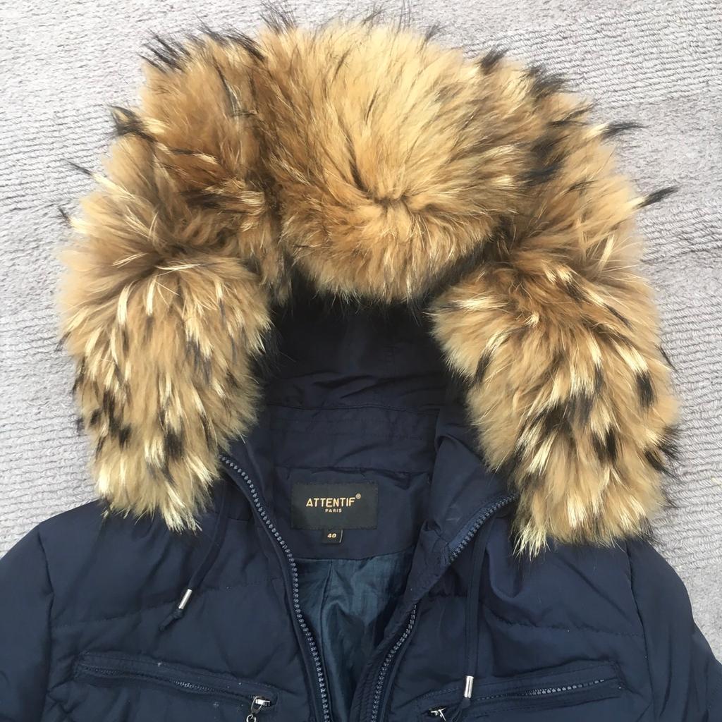 Attentif paris outlet raccoon fur coat