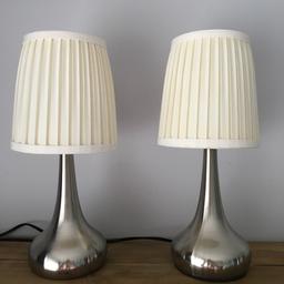 Lovely set of ivory coloured touch lamps.

COLLECTION ONLY FROM SWANLEY