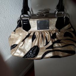 gold and black patient handbag excellent condition collection only