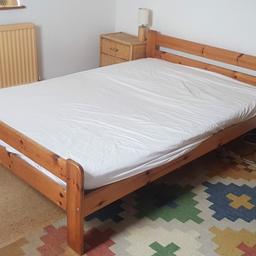 king size pine bed frame and mattress if wanted
