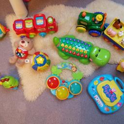 Assorted toys, mostly Vtech. Good condition with some signs of use.

Batteries not included, all work. 

Smoke free pet free home.
