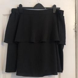 Women’s Black River Island off the shoulder top with tie waist. Size 10. Never Worn.