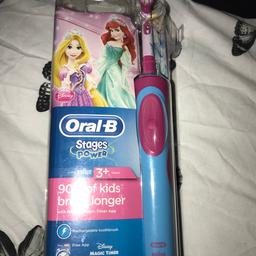 Never used in packaging. Packaging a little damaged (see pic) 
Disney princess oral b tooth bush 
Collection Cheylesmore