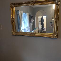 antique style gold mirror. great condition. 89 cm x 73.5 cm. collection only