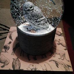 Snowy owl snowglobe tealite holder £70 in original catalogue