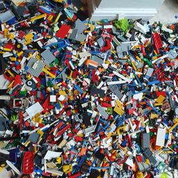 Mixed up large box of lego estimated value £300 to £400 plus purchased new. In temporary box measuring approx 52cm length by 37cm width by 39cm deep. Just re-listed this item after emptying box and taking more pictures of what it contains.