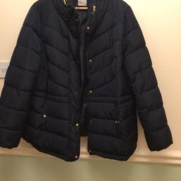 Ladies thick padded jacket size 22 Blue