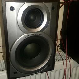 these speakers are available could use for a house party or just connect to another sound system the output is good powerful and Basie