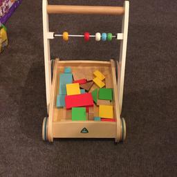 Wooden walker with blocks. Great condition hardly used