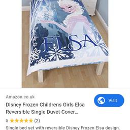 Elsa bedding same as pic above used but vgc no stains or rips