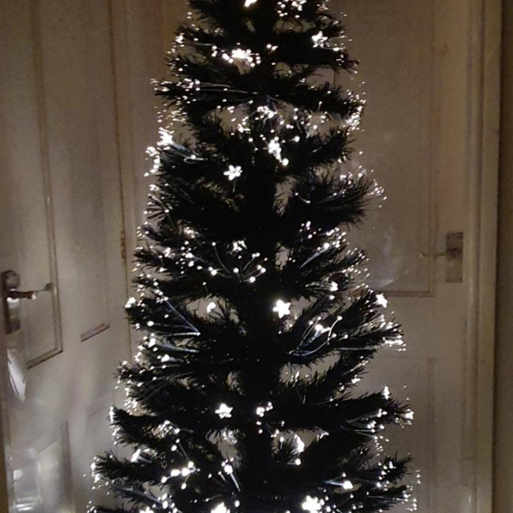 6ft black fibre optic shimmer christmas tree in Ribble Valley für 20,00 ...