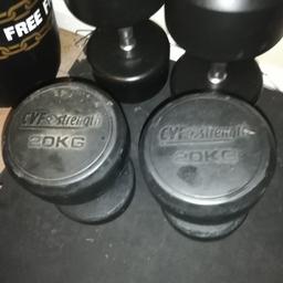 I have a set of 20 kg dumbbells. In great condition. Pickup is from hazel grove, Stockport.
I also have a set of 42kg Jordan dumbbells aswell.
I also have a heavy duty commercial bench, a 7 foot Olympic barbell, a heavy duty commercial dumbell holder, a boxing Punch bag rig that holds 5 bags, some Strongman tractor tyres and a small home multi gym. Contact me for more details on 07872345026