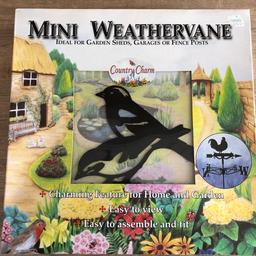 Mini weathervane for sale

Brand new, boxed and never opened. Instructions inside the box.

Strong steel construction including all fittings and polyester powder coated for extended life.

Collection form Stone, Staffordshire only.