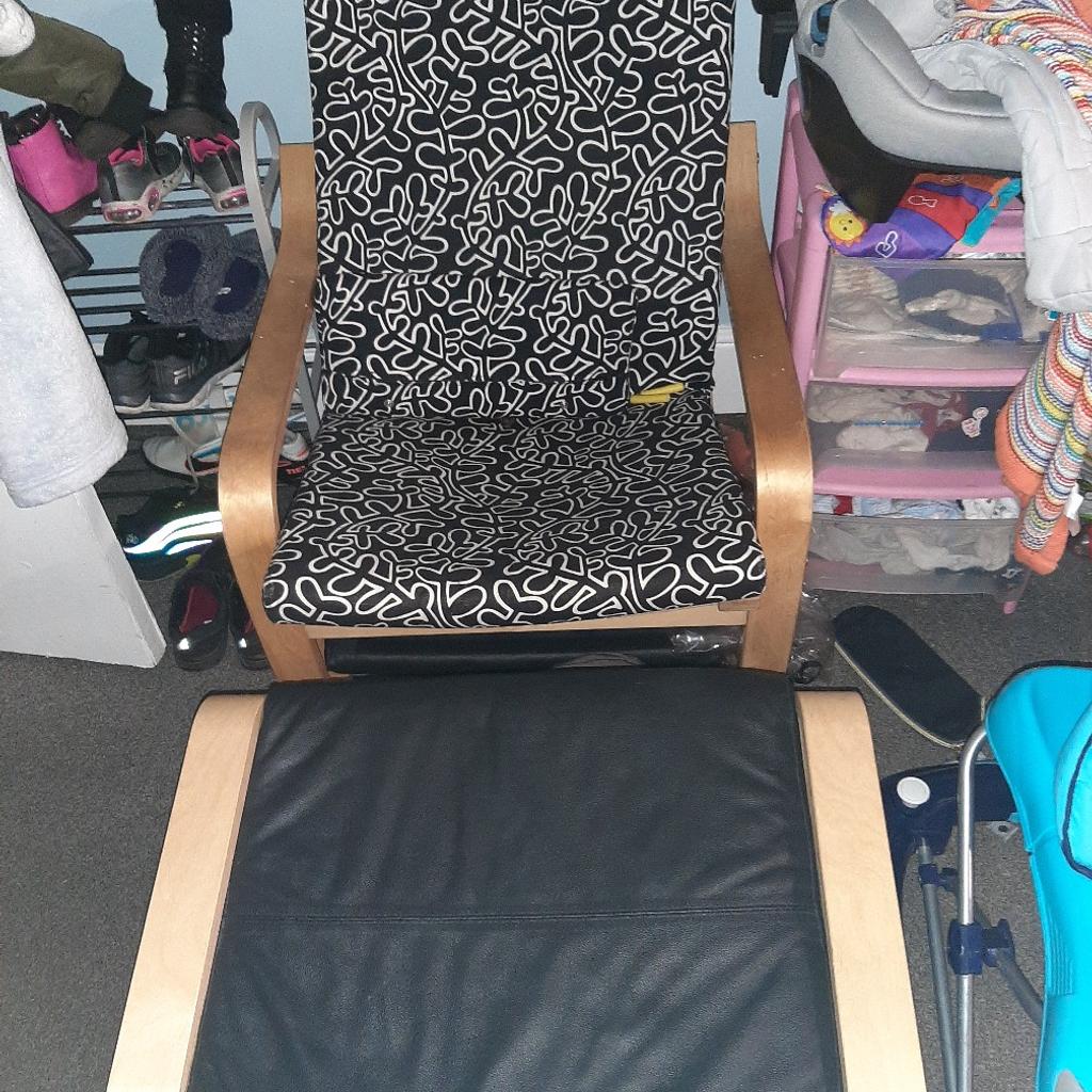ikea poang chair with footstool in BL8 Bury für 33,00 £ zum Verkauf