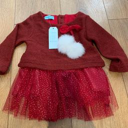 Girls jumper/dress 12-18 months approx (China size 90) new with tags. Beautiful for Christmas. Collection S20 Owlthorpe or S6 Foxhill