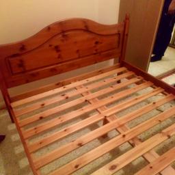 Good solid pine bed used but still in good condition. Maybe few little scratches.all bed slats fine. Only changing bed as doesnt go with new room. Mattress couple of years old had mattress protector on free if needed. Pick up woodchurch
Selling cheap as need gone today