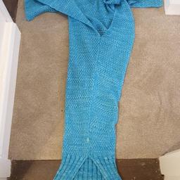 Mermaid tail blanket good size adult can fit too .