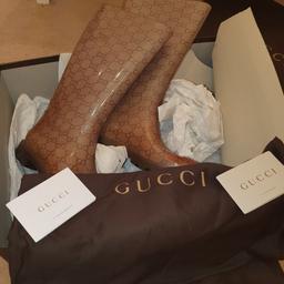 lovely gucci wellies unfortunately there to small for me.they got Mark's at the front and back due to the snow & rain hence why I'm selling  them quick sale