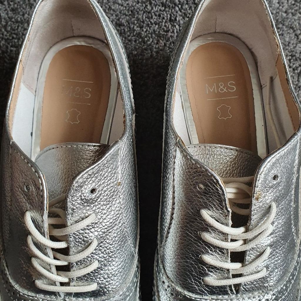 M&s on sale silver brogues