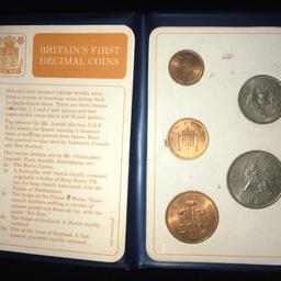Britain’s first decimal set in presentation wallet 
Collection only