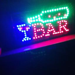 Flashing light up bar sign. Plug in. Collection only
