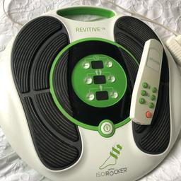 In excellent condition.  REVITIVE Medic Circulation Booster actively improves the circulation by stimulating the muscles in your legs and feet by using professional strength Electrical Muscle Stimulation (EMS) to increase your circulation.