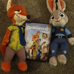 these 2x characters Judy hopps & nick wilde from the movie talk and are in great condition come with a dvd from a pet and smoke free home great for a present just intime for Christmas collection only (offers welcome)