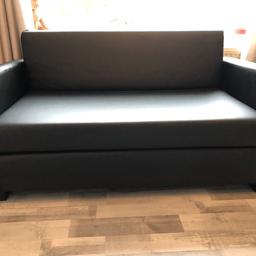 Bought from Argos a year ago 
“Argos Home Lucy 2 Seater Faux Leather Sofa Bed - Black”
Argos price £229
Very good condition 
4 decoration pillows for free if wanted