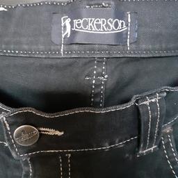 Jeans Jeckerson uomo ,nero con cuciture bianche,taglia 50