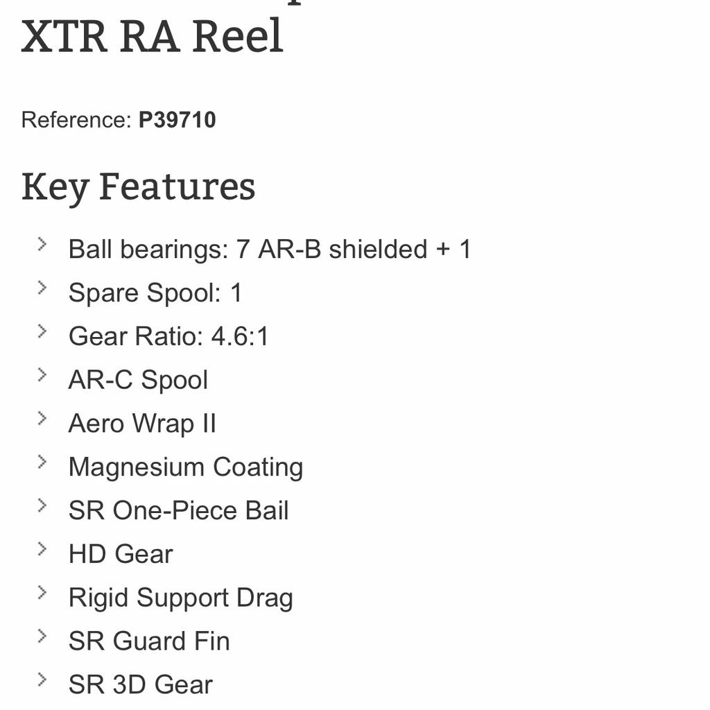 Shimano Super Baitrunner XTR RA Reel