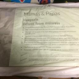 New carry cot / crib/ Moses deluxe foam sleepsafe mattress NEW and sealed