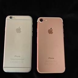 For sale 2 iPhones one silver one rose gold 
One on EE one unlocked 
New screen 
Both working fine 
Good condition 
Offers plz