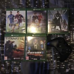 Controller works perfectly fine. Only selling as its just in my draw most the time and don’t use it.
Games includes;
FIFA 15 & 16
Destiny
Titanfall
Payday: crime wave edition

Controller can be sold separately for £30