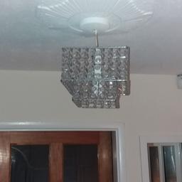 2 clear beaded lightshades,
very good condition, 
from pet and smoke free home