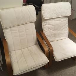 Chairs in fair-to-good condition. Plenty of life remaining (see photos).
One cover (freshly laundered) has a broken zip, but this isn’t visible when in use.
Both covers need further laundering / stain removal, but overall these are still two handsome Swedish chairs and well worth the asking price.
Thanks for looking.