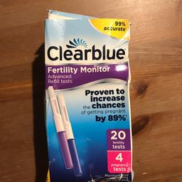 Unused. 20 fertility tests + 4 pregnancy tests. Expiring on 30 Sept 2020.
Unfortunately the box got squashed in the drawer when closed improperly.
Happy to post