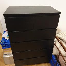 Used but in great condition. 
IKEA Malm chest of 6 drawers in black.
Collection CR02JL.