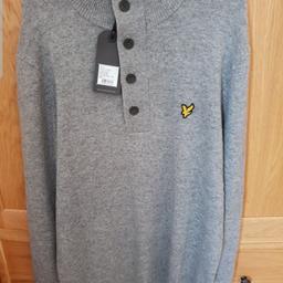 This grey funnel neck jumper from Lyle and Scott is made from a comfortable cotton and wool mix fabric, perfect for cool weather. A four button placket over the quarter zip offers extra protection against the elements. One of the best loved mid-season arrivals for Autumn Winter 18. 60% Cotton 40% Wool. Bought for £85 in December.

COLLECTION S5 ONLY