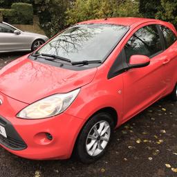 For sale, Ford KA, 1.2 Edge s/s, petrol, Red, 3 door, clean inside and out, 3 former owners, MOT till April 2020, done 80590 miles, comes with service history, perfect first car cheap to insure and run! Please contact me for more informaition