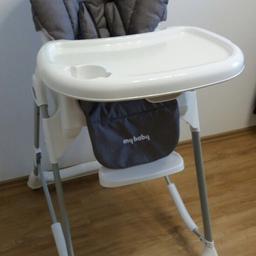 My Baby Kinderstuhl
Einfach verstellbar in verschiedene Höhen
Auch Sitzposition verstellbar
Mit abnehmbarem Tablett
Einfach zusammenklappbar
Sehr guter Zustand