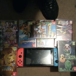 Nintendo switch 32gb comes  with 7 games as in pic n controller witch u put the joy cons in to n Dock for TV n leads 300 ono collection only