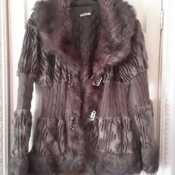 COLLECTION ONLY - Willenhall
Fur imitation cardigan/coat, nice clean condition, worn once like new, Size large